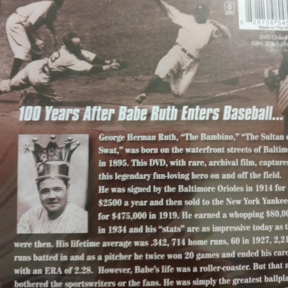 NIP Babe Ruth DVD - Picture 3 of 4